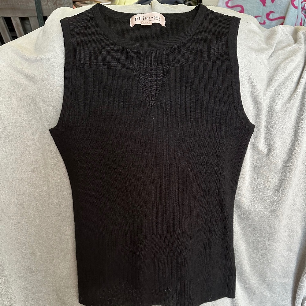 Women's Sleeveless sweater - black - Size M
